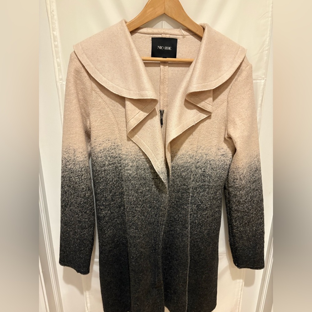 NIC+ZOE Women's Gradient Cardigan - Cream and Black